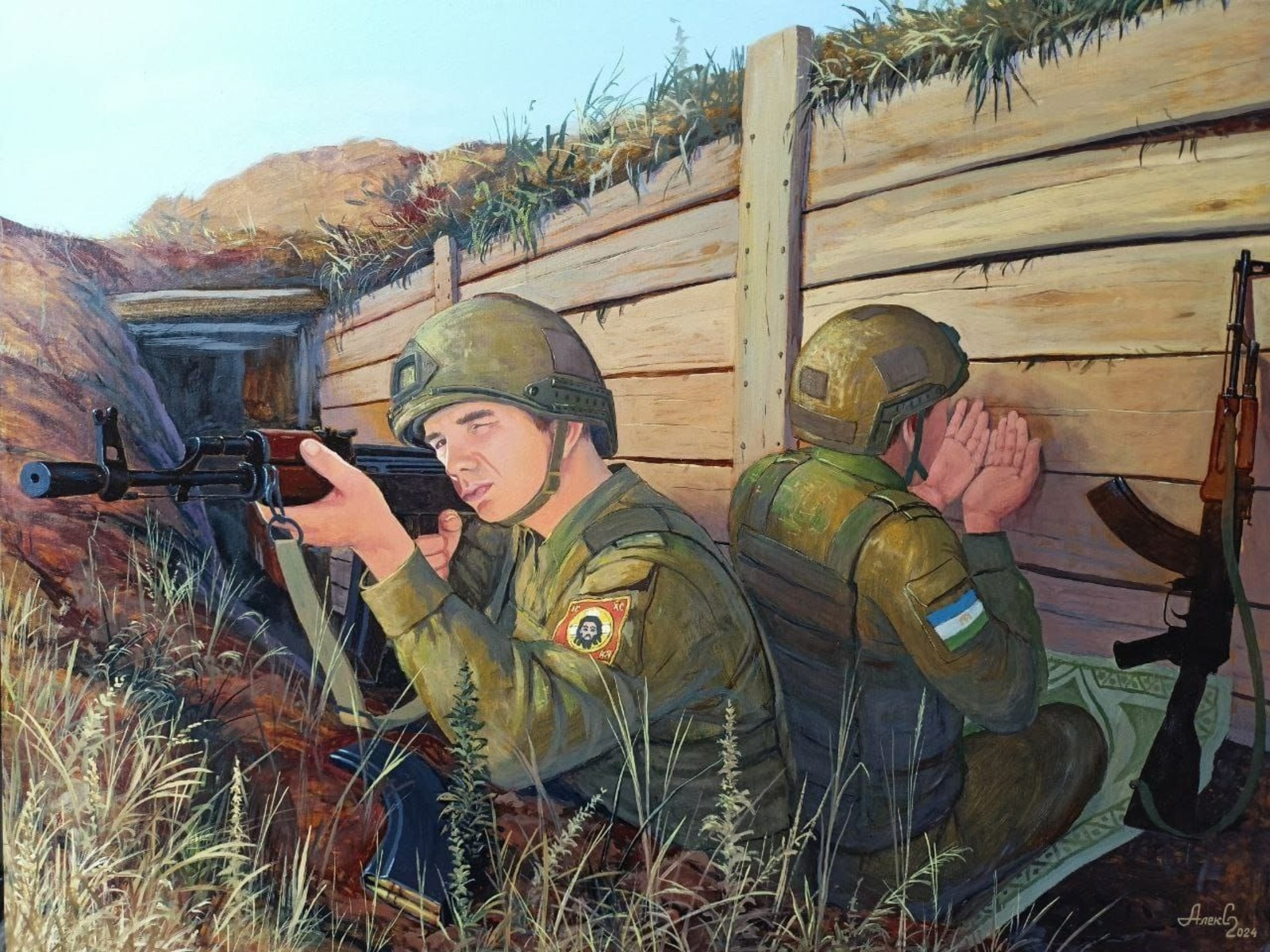 Картину уфимского художника о боевом братстве воинов СВО показал Глава Башкирии