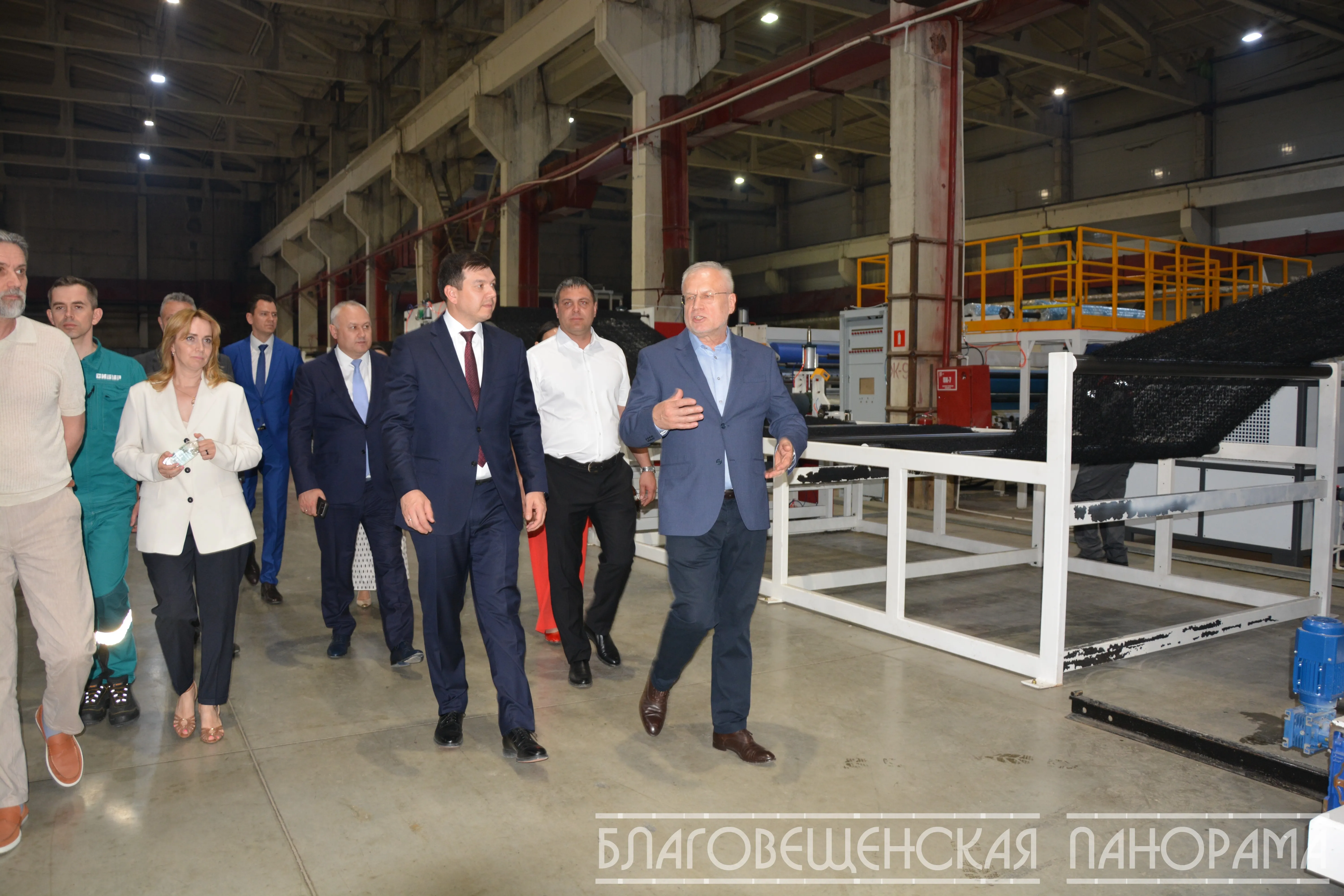 Благовещенское предприятие  запустила  новую линию по выпуску геосинтетики