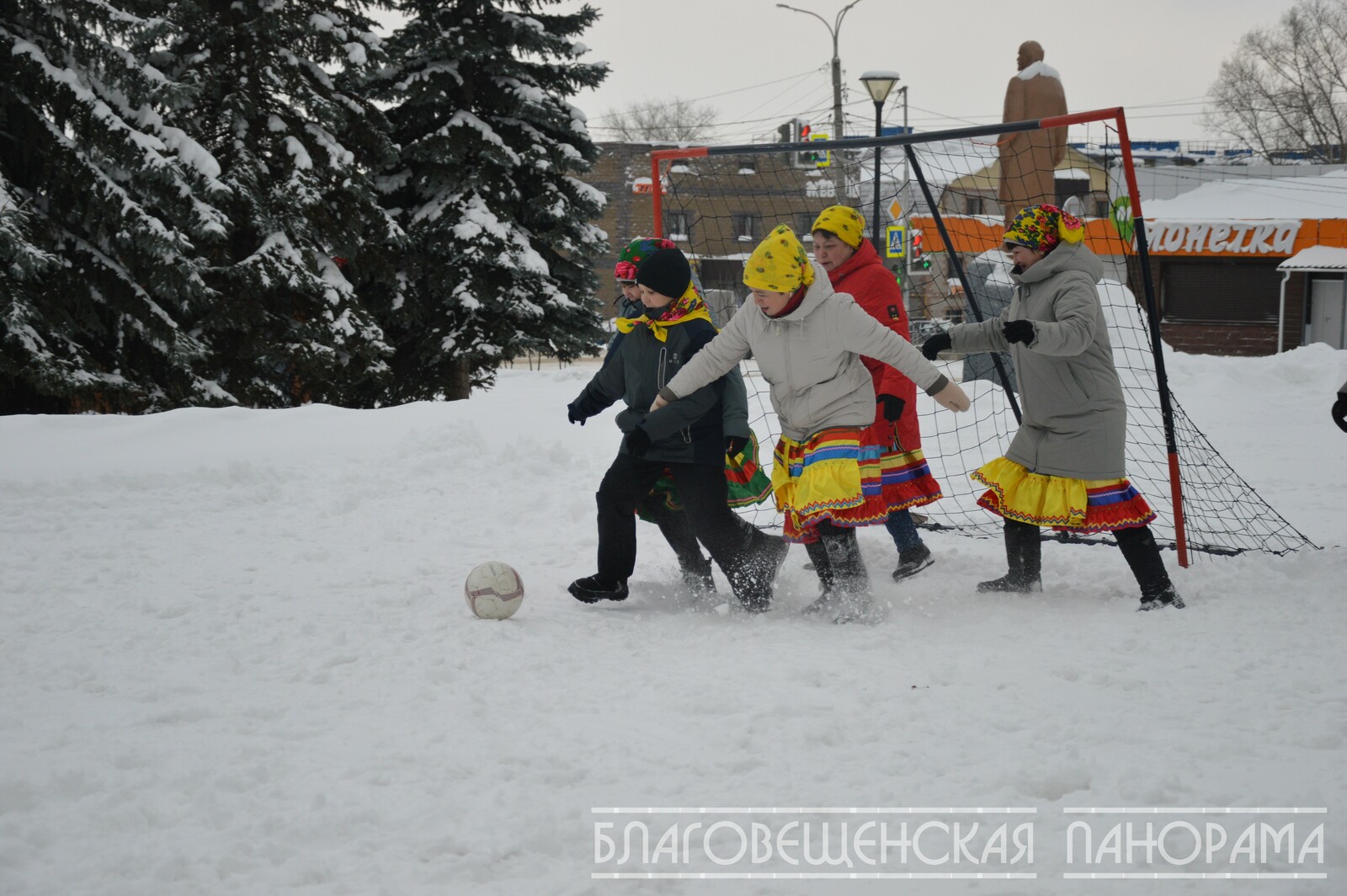 Футбол на снегу