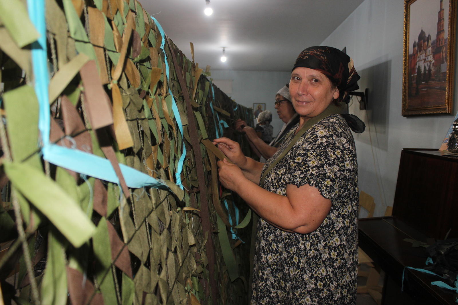В Башкирском храме прошел мастер-класс по плетению маскировочных сетей
