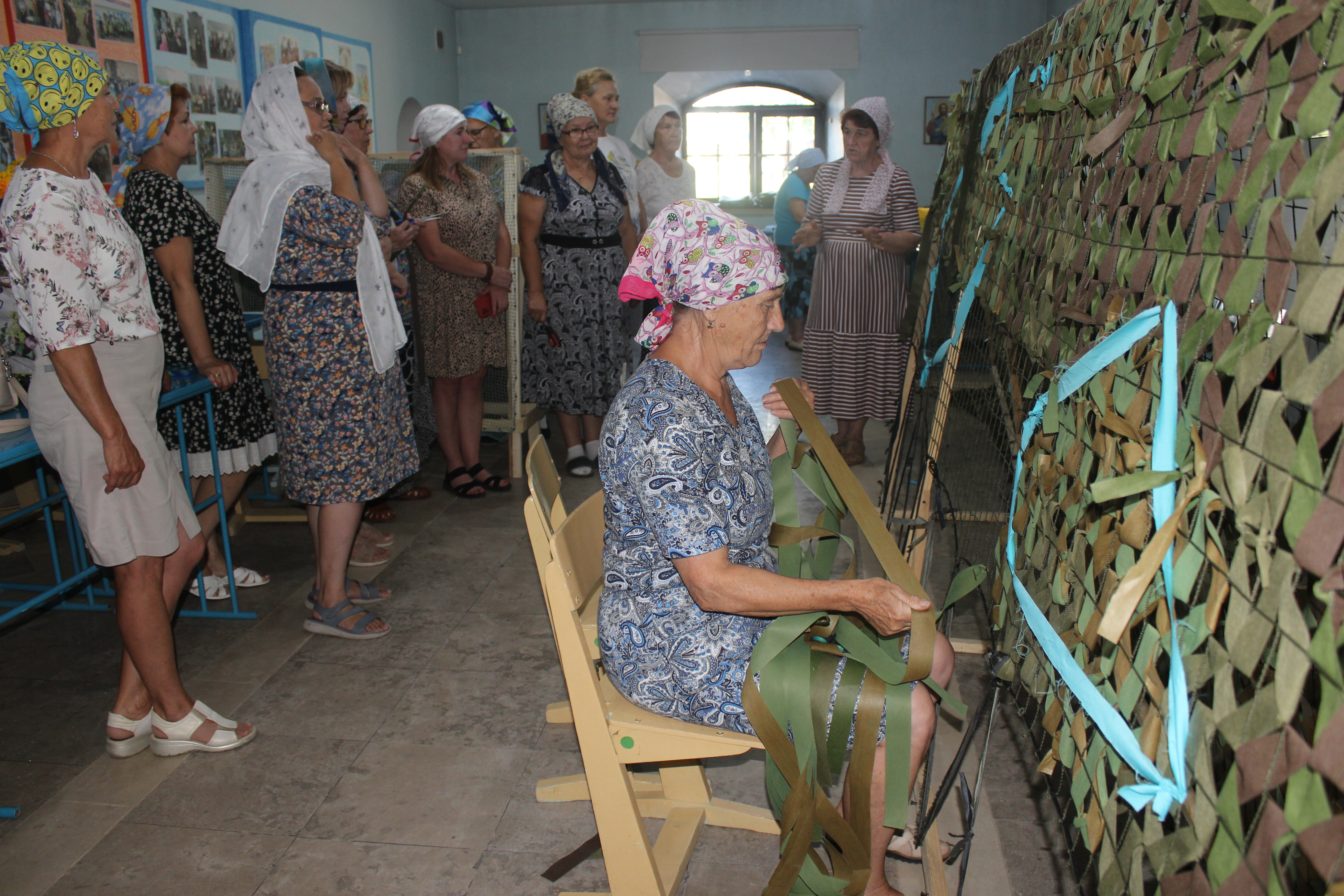 В Башкирском храме прошел мастер-класс по плетению маскировочных сетей