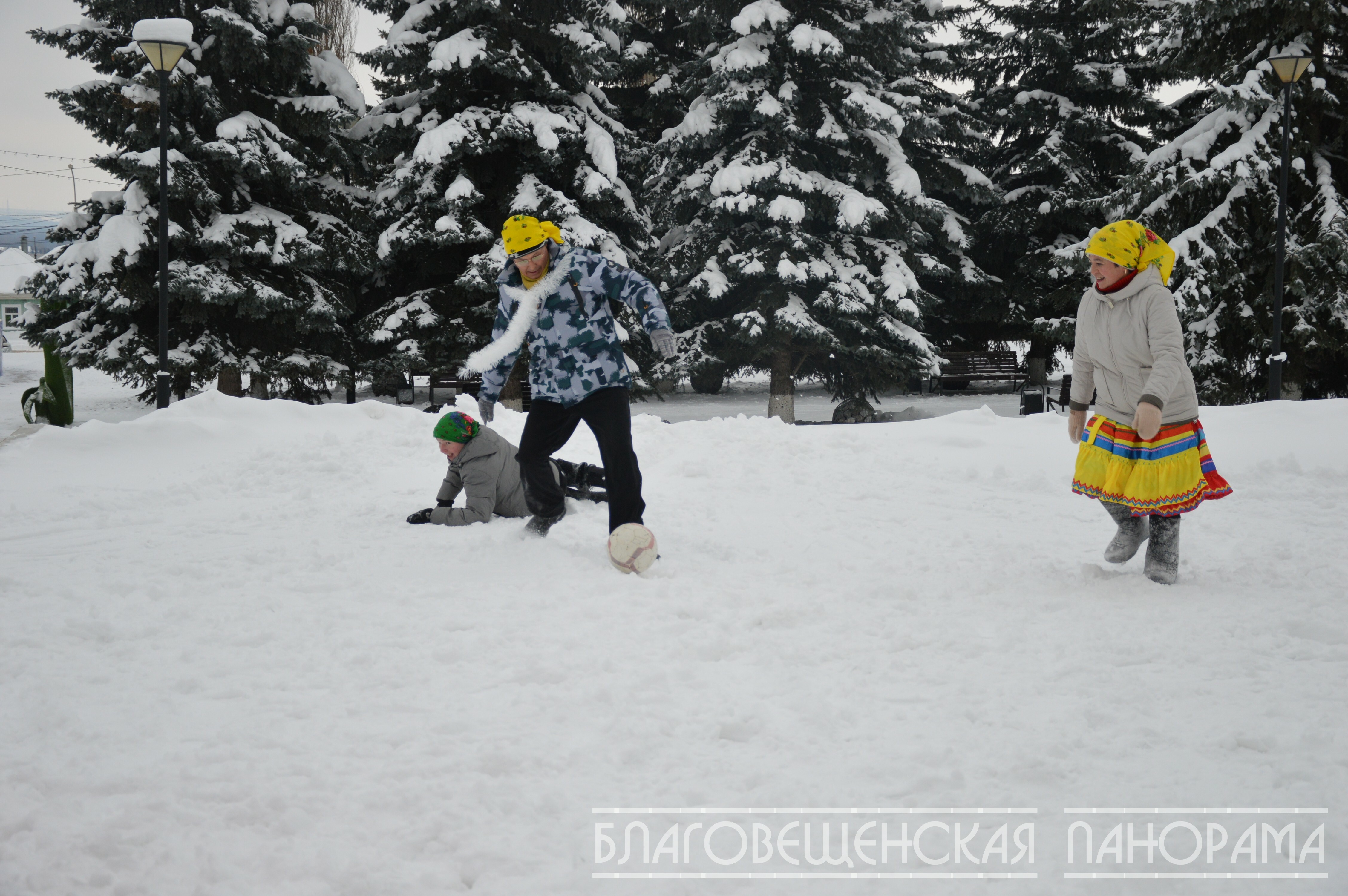 Футбол на снегу